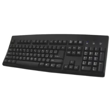 Ceratech Wired PS/2, USB Keyboard, QWERTY (Arabic), Black - KYBAC260UP-BKAR product image