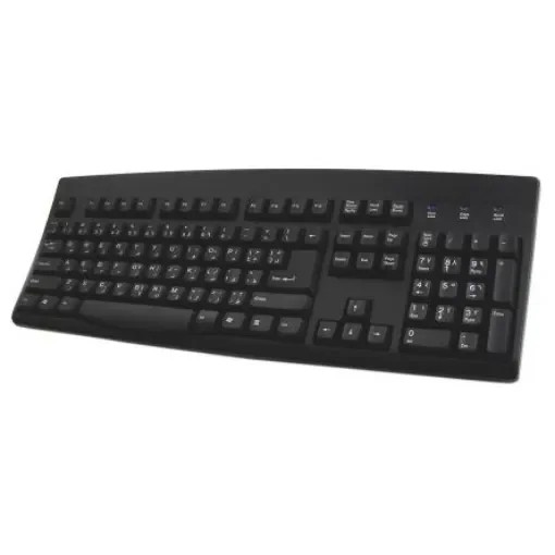 Ceratech Wired PS/2, USB Keyboard, QWERTY (Arabic), Black - KYBAC260UP-BKAR product image