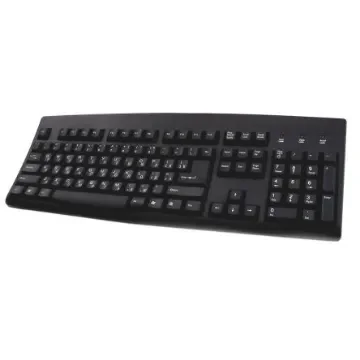 Ceratech Wired PS/2, USB Keyboard, QWERTY (Cyrillic), Black - KYBAC260UP-BKCY product image