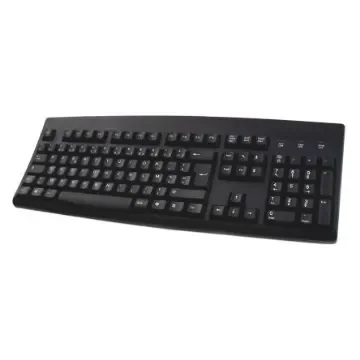Ceratech Wired PS/2, USB Keyboard, AZERTY, Black - KYBAC260UP-BKFR product image