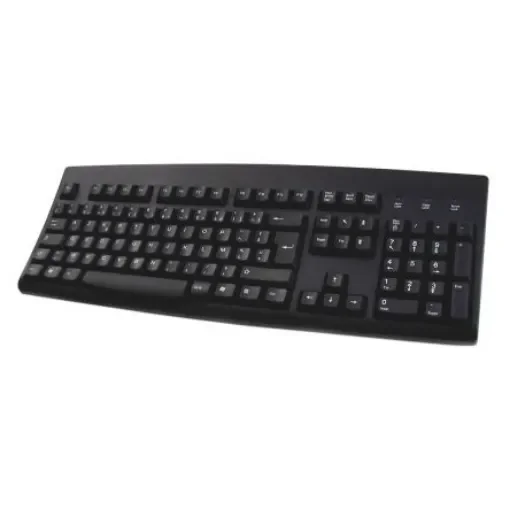 Ceratech Wired PS/2, USB Keyboard, AZERTY, Black - KYBAC260UP-BKFR product image