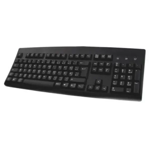 Ceratech Wired PS/2, USB Keyboard, QWERTZ, Black - KYBAC260UP-BKGR product image