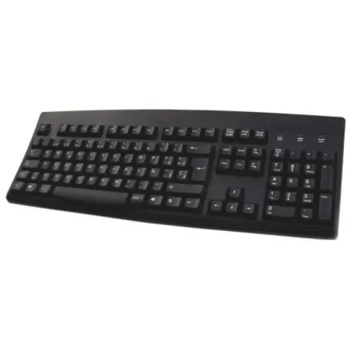 Ceratech Wired PS/2, USB Keyboard, QWERTY (Spain), Black - KYBAC260UP-BKSP product image