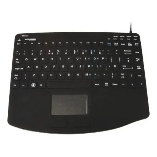 Ceratech Wired USB Medical Touchpad Keyboard, QWERTY (UK), Black - KYBNA-SIL540CV2B product image