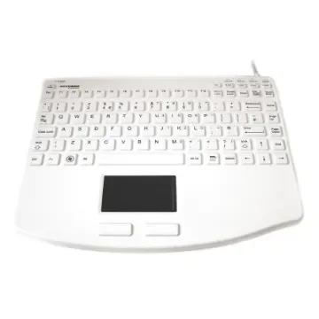 Ceratech Wired USB Medical Touchpad Keyboard, QWERTY (UK), White - KYBNA-SIL540CV2W product image