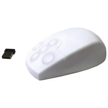 Ceratech AccuMed 5 Button Wireless Medical Optical Mouse White - MOUNA-SIL-RFCWH product image