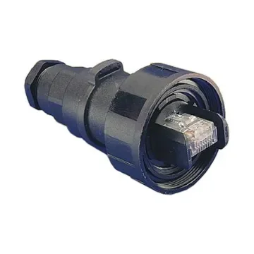 Bulgin PX0 Series Male Ethernet Connector, Cable Mount Straight - PX0834/A product image