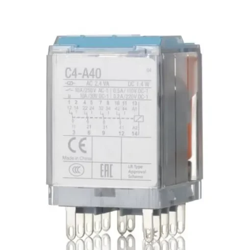Turck Plug In Power Relay, 24V dc Coil, 6A Switching Current, 4PDT - C4-A40/024VDC product image