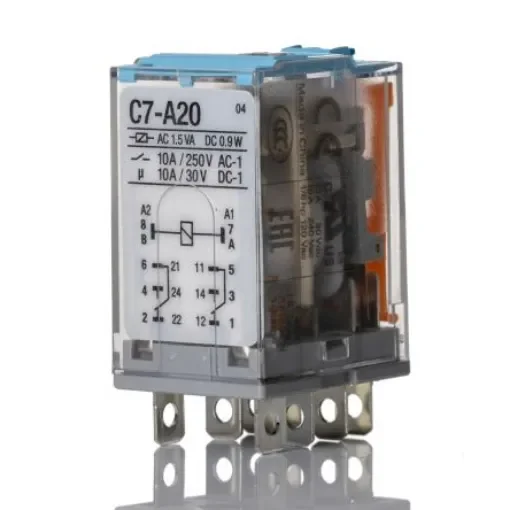 Turck Plug In Power Relay, 24V dc Coil, 10A Switching Current, DPDT - C7-A20/024VDC product image