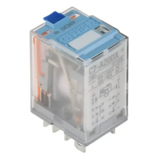 Turck Plug In Power Relay, 24V dc Coil, 10A Switching Current, DPDT - C7-A20DX/024VDC product image