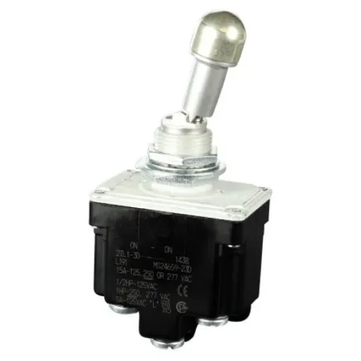 Honeywell Toggle Switch, Panel Mount, On-On, DPDT, Screw Terminal - 2TL1-3D product image