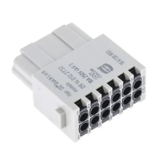 HARTING Heavy Duty Power Connector Module, 10A, Female, Han-Modular Series, 12 Contacts - 09140122732 product image