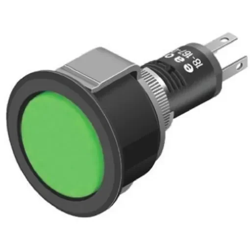 EAO Green Panel Mount Indicator, 3.2V dc, 16mm Mounting Hole Size - 18-060.0055L product image