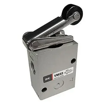 SMC Roller Lever 3/2 Pneumatic Manual Control Valve VM200 Series, Rc 1/4, 1/4, III B - VM230-02-01A product image