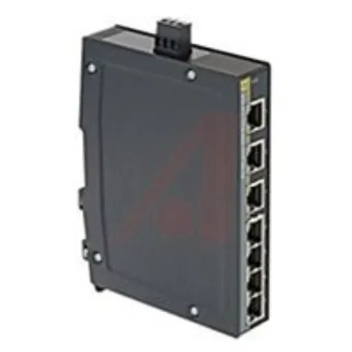 HARTING DIN Rail Mount Industrial Hub, 7 RJ45 Ports, 10/100/1000Mbit/s Transmission, 24V dc - 24034070000 product image