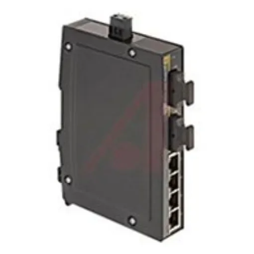 HARTING DIN Rail Mount Industrial Hub, 4 RJ45 Ports, 10/100Mbit/s Transmission, 24V dc - 24030042100 product image