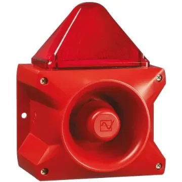 Pfannenberg PA X 10-10 Series Red Sounder Beacon, 24 V dc, Base Mount, 110dB at 1 Metre - 23361805000 product image