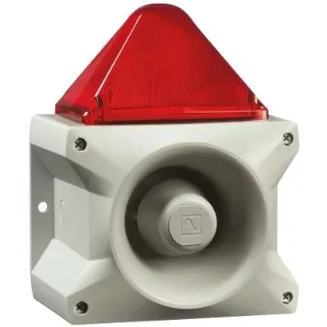 Pfannenberg PA X 10-10 Series Red Sounder Beacon, 24 V dc, Base Mount, 110dB at 1 Metre - 23361805055 product image