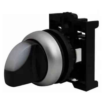 Eaton RMQ Titan Series 3 Position Selector Switch Head, 22mm Cutout, White Handle - 216833 M22-WLK3-W product image