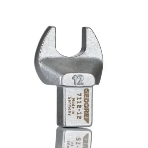 Gedore 7112 Series Open Ended Insert Spanner Head, 12 mm, 9 x 12mm Insert, Chrome Finish - 7679560 product image