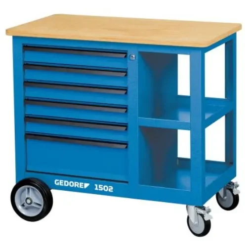 Gedore 1502 Portable Steel Workbench, 1000kg Max Load, 870mm x 950mm x 550mm - 6620540 product image