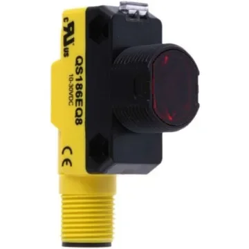 Banner Through Beam Photoelectric Sensor, Barrel Sensor, 20 m Detection Range - QS186EQ8 product image