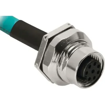 TurckFKFD, 500mm Cat5e, Blue M12 to Female RJ45 Male Unshielded, Terminated TPE Sheath - RJ45 FKFD 840-0.5M product image