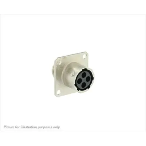Souriau Sunbank by Eaton Circular Connector, 4 Contacts, Flange Mount, Plug, Female, IP68, IP69K, UT0 Series - UT00104SH product image