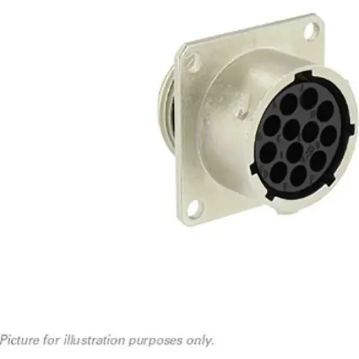 Souriau Sunbank by Eaton Circular Connector, 12 Contacts, Flange Mount, Plug, Female, IP68, IP69K, UT0 Series - UT001412SH product image