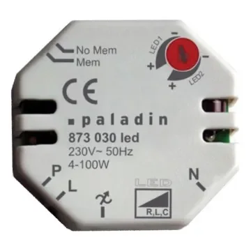 Muller 1 Way 1 Gang Dimmer Switch, 230V, 100W - 873030led 230V 50-60Hz product image