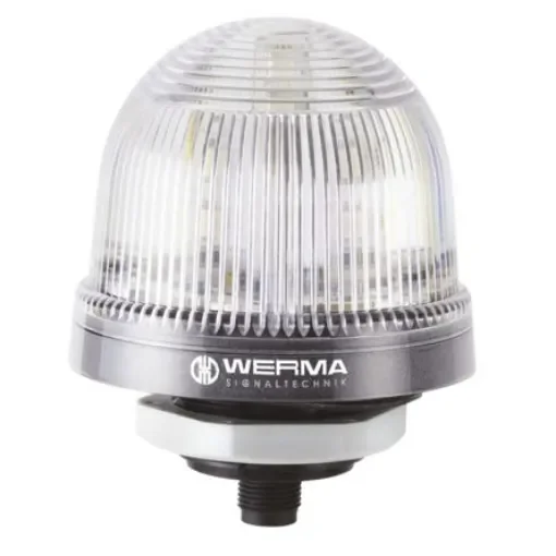 Werma EM 816 Series Clear Steady Beacon, 24 V dc, Base Mount, LED Bulb, IP65 - 816.480.55 product image