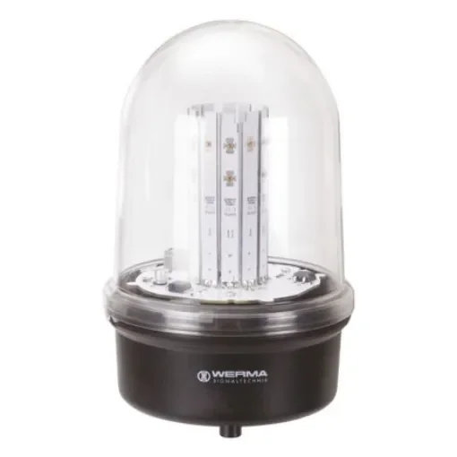 Werma BM 280 Series Red Steady Beacon, 24 V dc, Base Mount, LED Bulb, IP65 - 280.470.55 product image