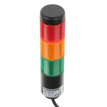 Werma Kompakt Series Red/Green/Yellow Signal Tower, 3 Lights, 24 V, Base Mount - 698.110.75 product image