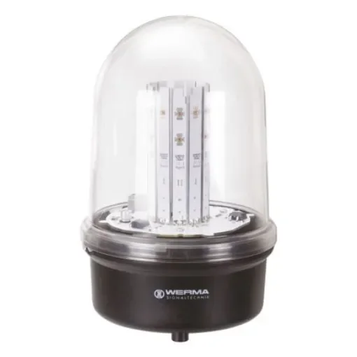 Werma BM 280 Series Red Steady Beacon, 230 V ac, Base Mount, LED Bulb, IP65 - 280.470.68 product image