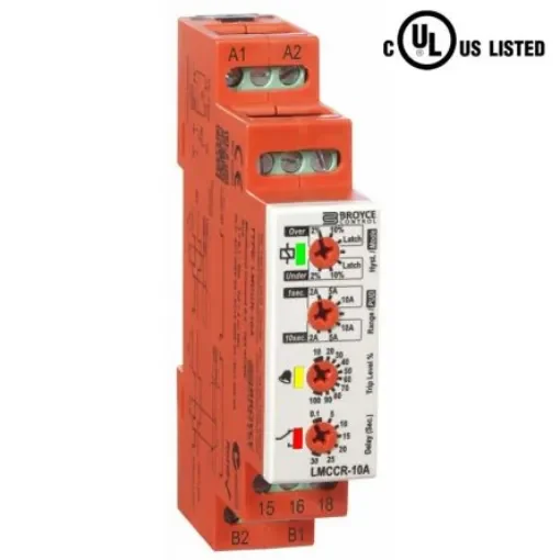 Broyce Control Current Monitoring Relay, SPDT, DIN Rail - LMCCR-10A 24-230VAC/DC product image