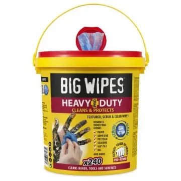 Big Wipes HEAVY DUTY PRO+ Wet Wipes, Bucket of 240, 200 x 300mm - 2427 product image