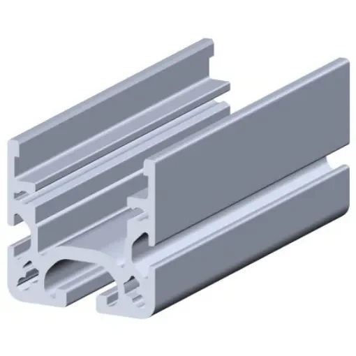 RS PRO Silver Aluminium Roller Guide Rail, 40 x 40 mm, 5mm Groove - 8508495 product image