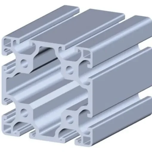 RS PRO Silver Aluminium Profile Strut, 80 x 80 mm, 8mm Groove, 2000mm Length - 8508505 product image