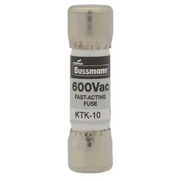 Eaton 10A F Melamine Cartridge Fuse, 10 x 38mm - KTK-10 product image