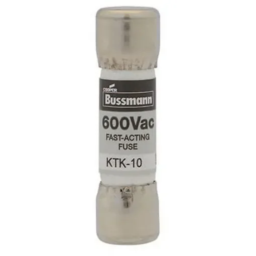 Eaton 10A F Melamine Cartridge Fuse, 10 x 38mm - KTK-10 product image