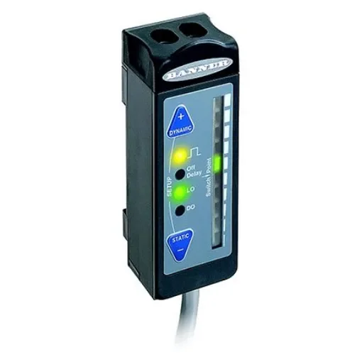 Banner Fiber Optic Photoelectric Sensor, Block Sensor, 60 mm Detection Range - 8558383 product image