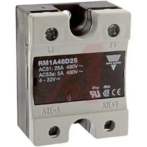 Carlo Gavazzi Solid State Relay, 25 A Load, Panel Mount, 530 V ac Load, 32 V dc Control - RM1A48D25 product image