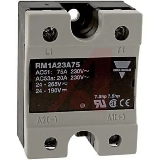 Carlo Gavazzi Solid State Relay, 75 A Load, Panel Mount, 265 V ac Load, 48 V dc, 280 V ac Control - RM1A23A75 product image
