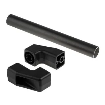 Elesa Black Aluminium Handle 78 mm Height, 38mm Width, 324mm Length - 37701 product image