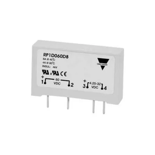 Carlo Gavazzi RP1 Series Solid State Relay, 4 A Load, PCB Mount, 60 V dc Load, 32 V dc Control - RP1D060D4 product image