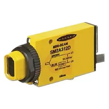 Banner Retroreflective Photoelectric Sensor, Block Sensor, 5 m Detection Range - SM312LVQD-50939 product image