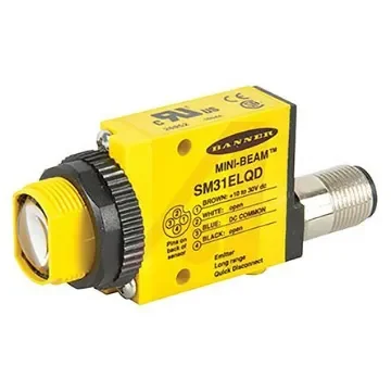 Banner Through Beam Photoelectric Sensor, Block Sensor, 30 m Detection Range - SM31ELQD product image