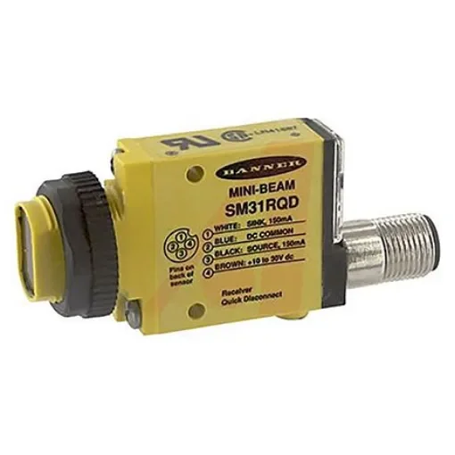 Banner Through Beam Photoelectric Sensor, Block Sensor, 3 m Detection Range - SM31RQD product image