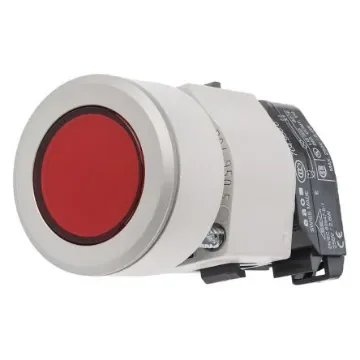EAO 704 Series Red Illuminated Momentary Push Button Head, 30.5mm Cutout, IP65 - 704.032.218 product image