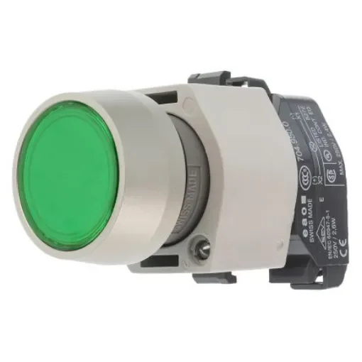 EAO Green Latching Push Button Head, IP65 - 704.062.5 product image